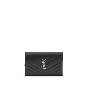 Saint Laurent Black Calf Leather Bos Taurus Women's Wallet
